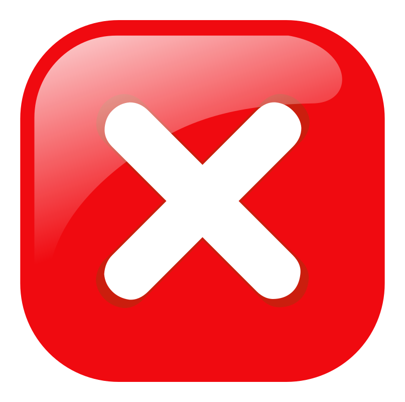 Delete Button Png Clipart (black, red, white)