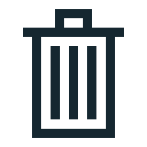 Delete Garbage Office Free Transparent Png Icon Download (black)