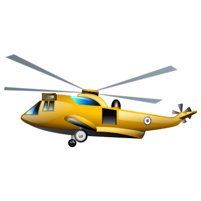 Helicopter Png Photo (black, gold)