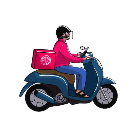 Delivery Bike Png Hd (black, navy)