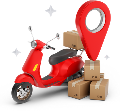 Delivery Bike Png Photo (black)