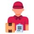 Delivery Courier Man People Avatar Shipping Icon Free Transparent Png Icon Download Path (salmon, red, black, lavender, purple)