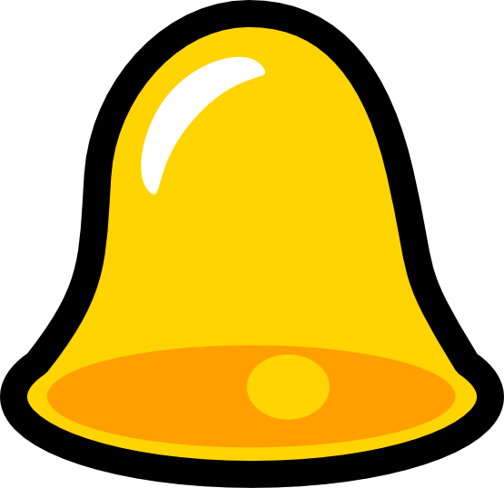 Bell Png Image (white, orange, black, gold)