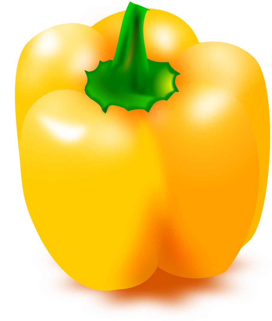 Bell Pepper Yellow Clipart Png (white, black, gold, orange, chocolate)