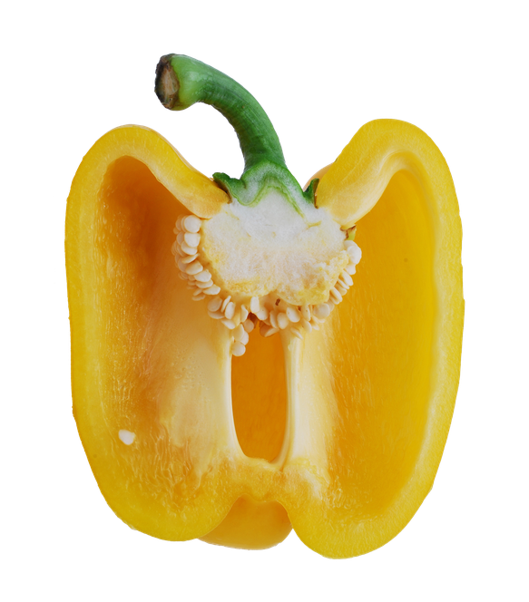 Bell Pepper Yellow Half Png (orange, black, chocolate)