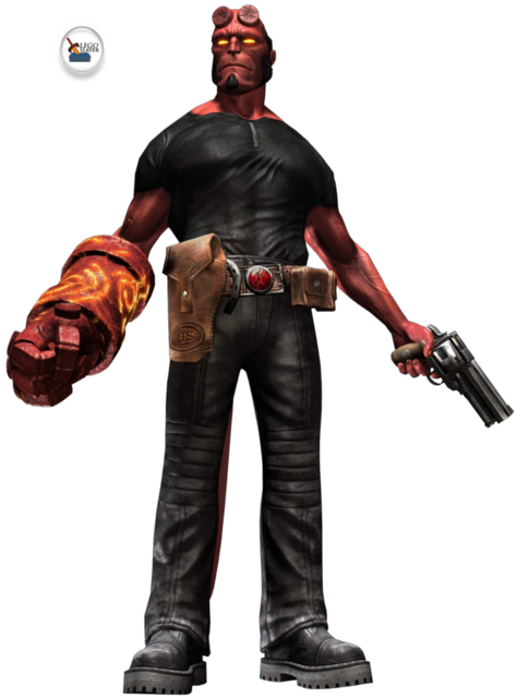 Hellboy Transparent Png (black)