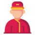 Bellboy Hotel Worker Person Man Avatar Icon Free Png Icon Download (red, black, pink, purple, chocolate)