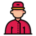 Bellboy Hotel Worker Person Man Avatar Icon Free Transparent Png Icon Download (red, maroon, black, pink)