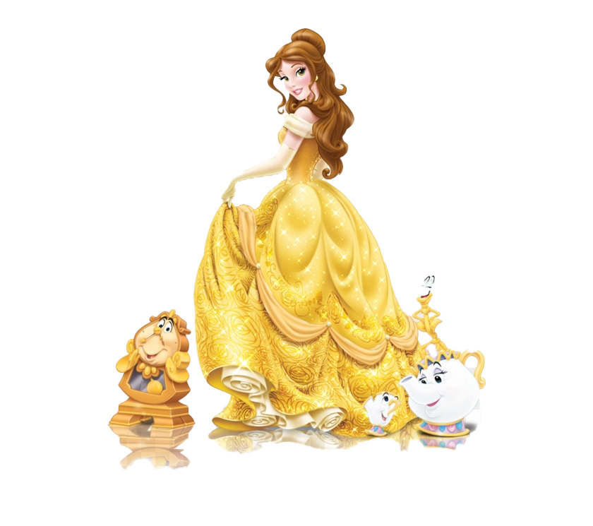 Belle Beauty And The Beast (gold, beige, white)