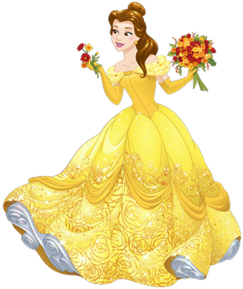 Belle Download Png Image (yellow, black, pink)