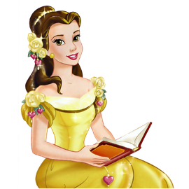 Belle Transparent Background (gold, black, pink, gray)