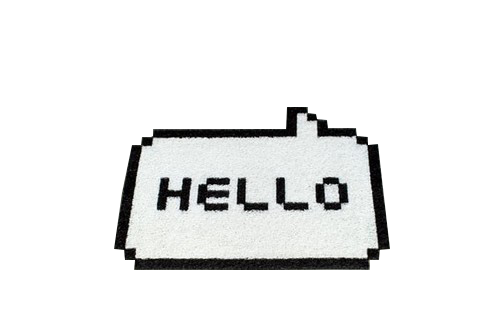 Hello Speech Bubble Png Pic (black, lavender, white)