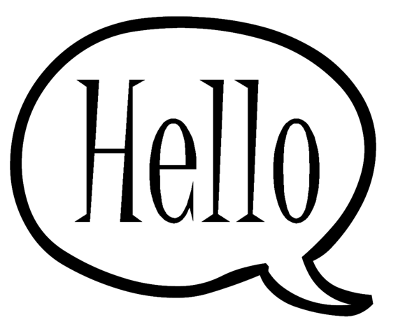 Hello Speech Bubble Png Picture (black)