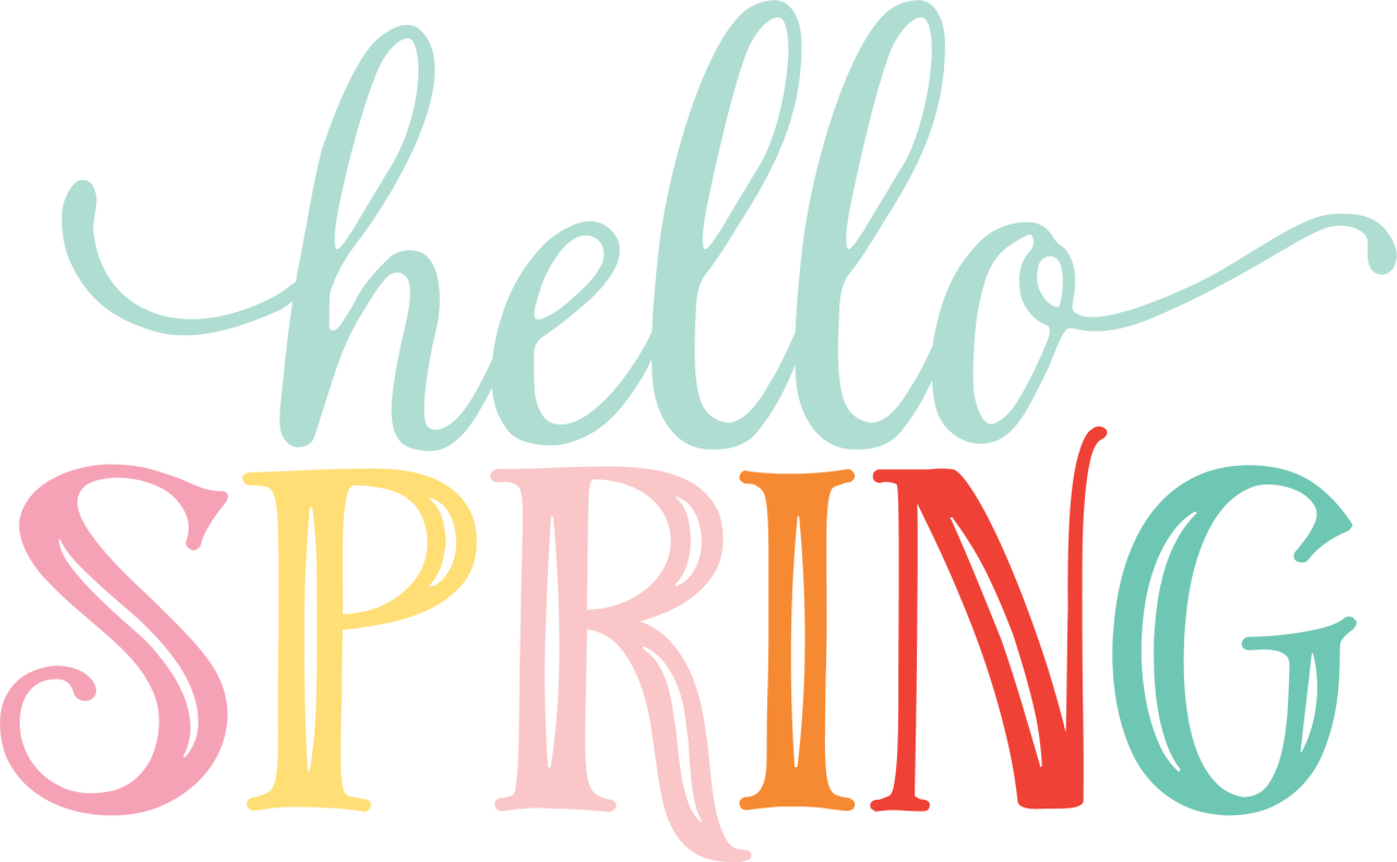 Hello Spring Vector Png Hd Isolated (black, chocolate, mint, pink)