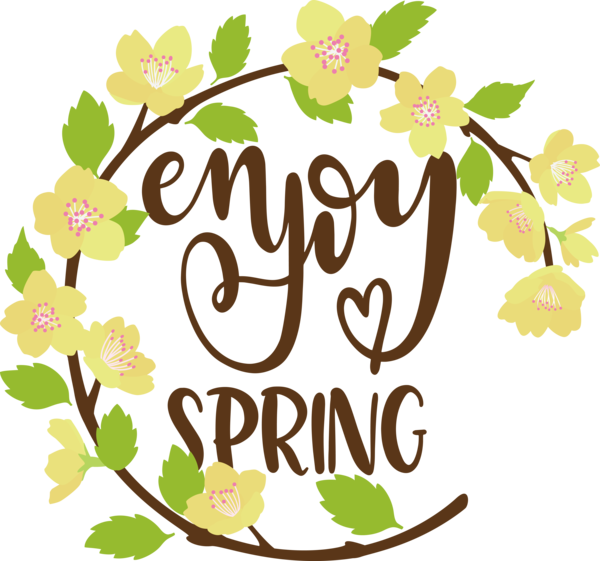 Hello Spring Vector Png Image (black, olive, silver, maroon)