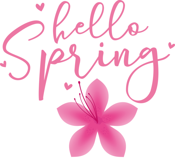 Hello Spring Vector Transparent Png (salmon, black)