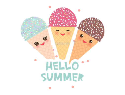 Hello Summer Png File (salmon, black, pink)