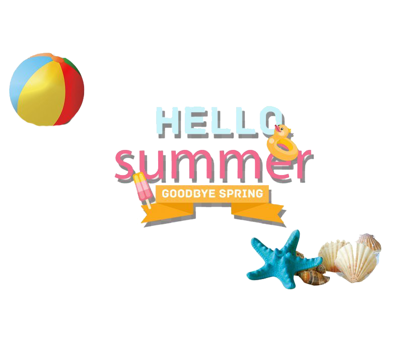 Hello Summer Png Pic (chocolate, orange, lavender, white)