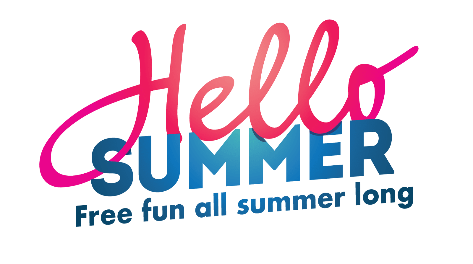 Hello Summer Word Transparent Background (gray, white)