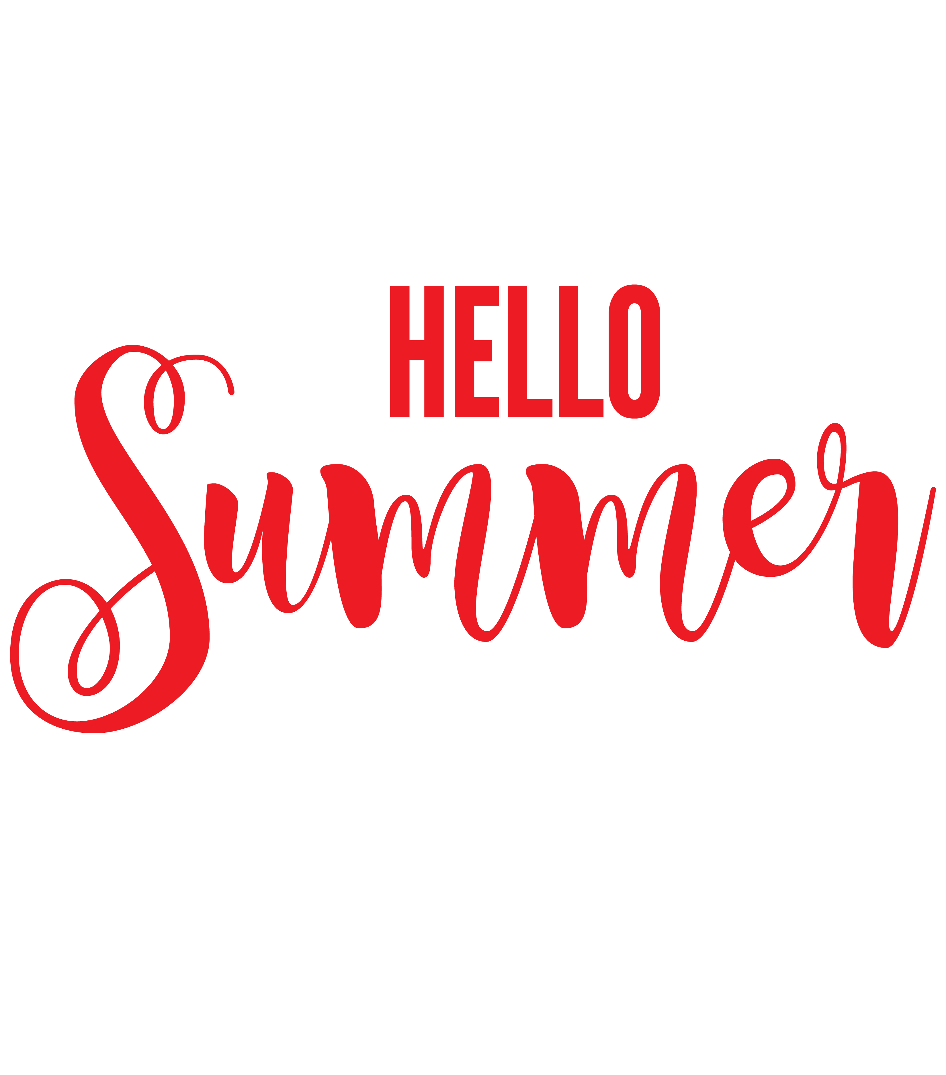 Hello Summer Word Transparent Png (salmon, red, white)