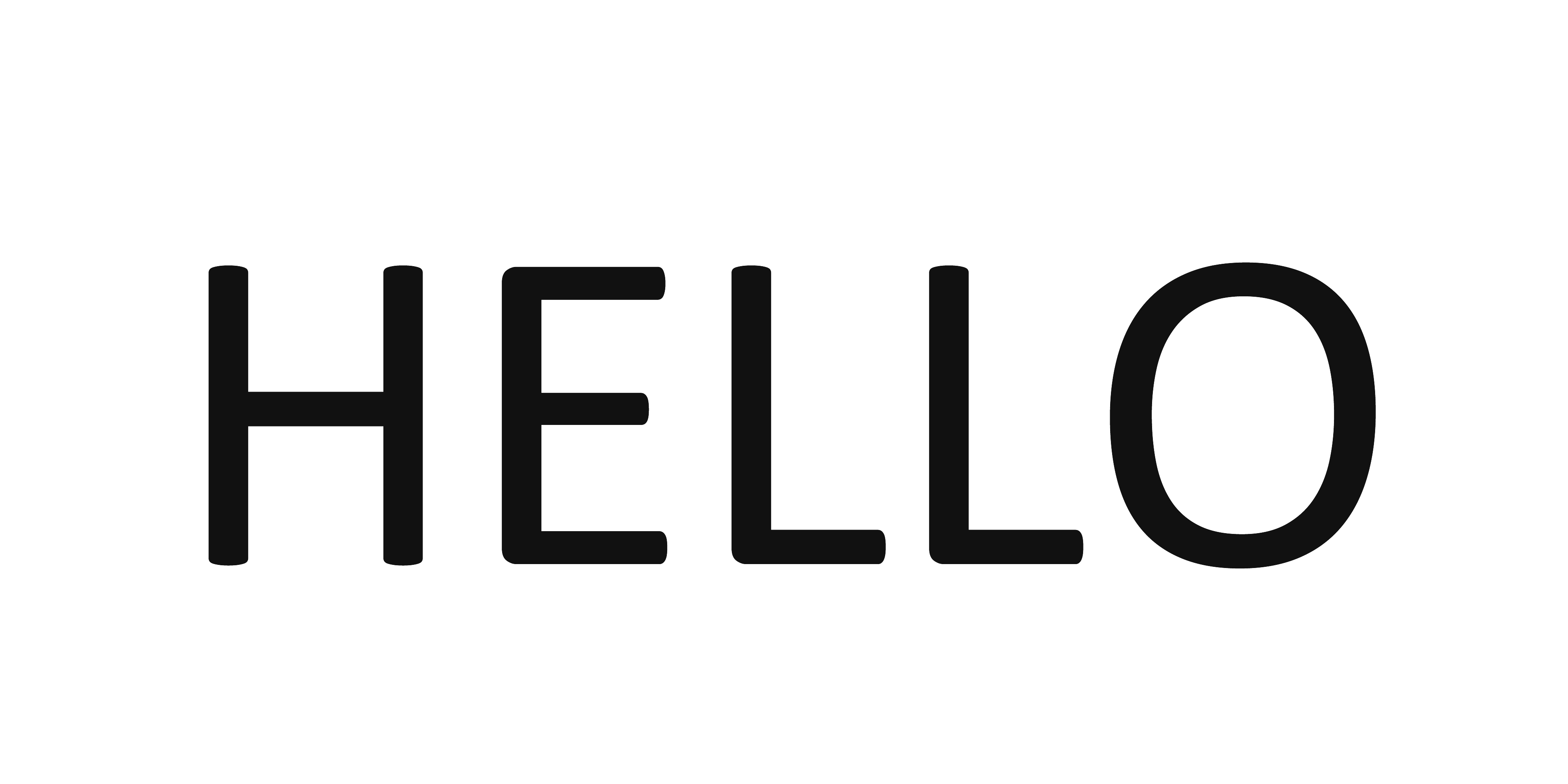 Hello Word Png High Quality Image (black, white, silver)