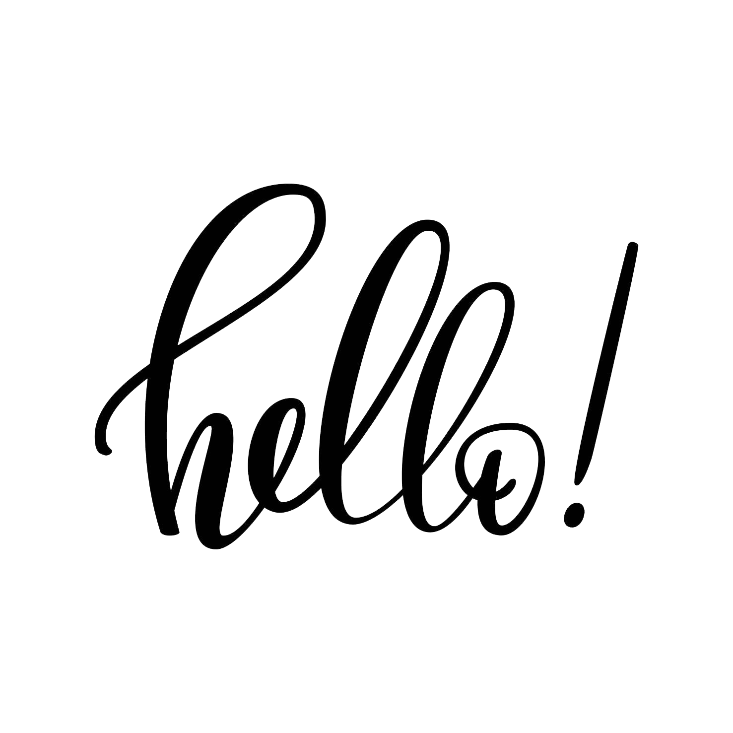 Hello Word Png Picture (black, white)