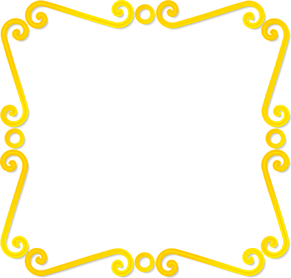 Yellow Border Frame Png Photos (gold, white)