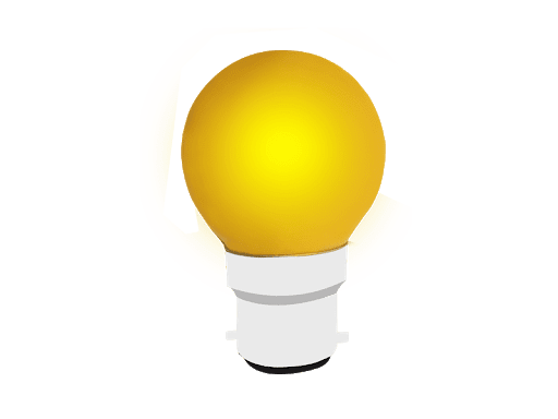 Yellow Bulb Transparent Background (lavender, gray, yellow)