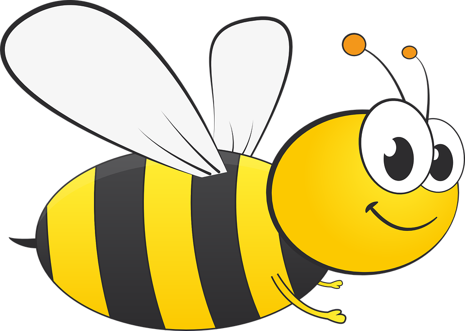 Yellow Bumble Bee Trail Png (black, white, gold)