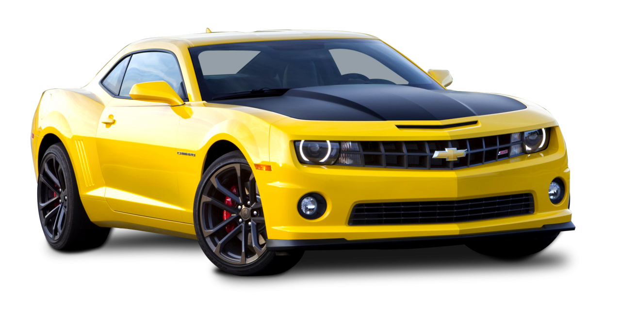 Yellow Camaro Png Cutout (gold, black, teal, orange)