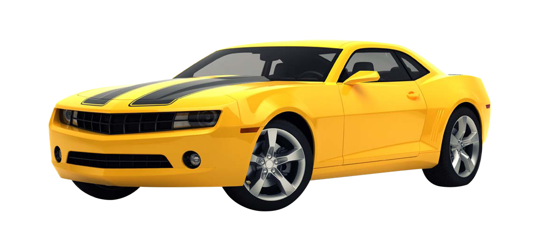 Yellow Camaro Png File (black, orange)