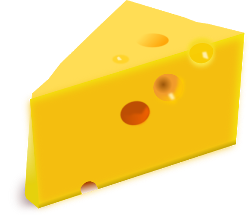 Yellow Cheese Piece Transparent Background (black, gold, orange)