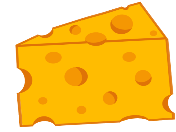 Yellow Cheese Piece Transparent Png (white, gold, orange)