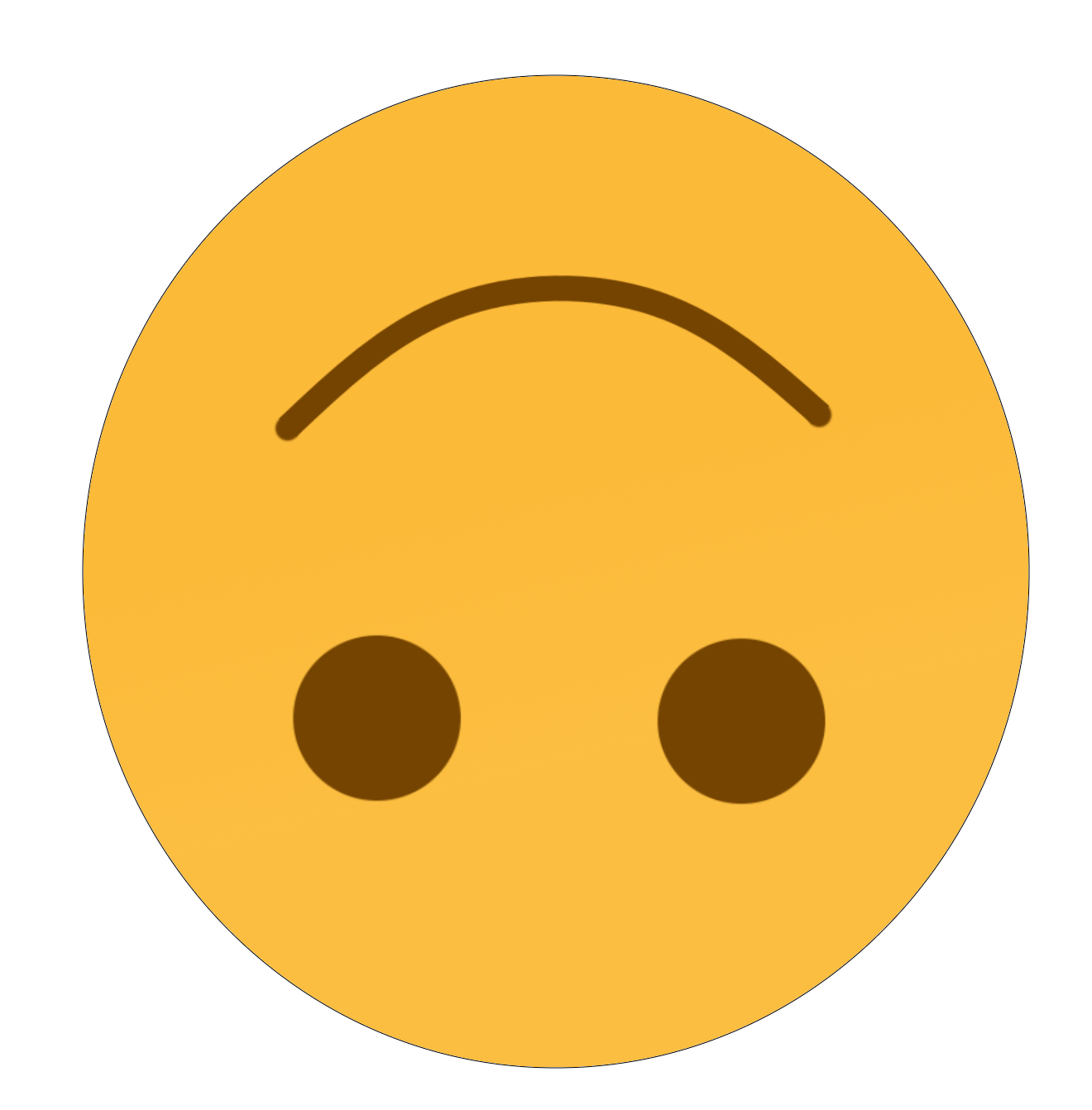 Yellow Face Emoji Png File (olive, orange, black)