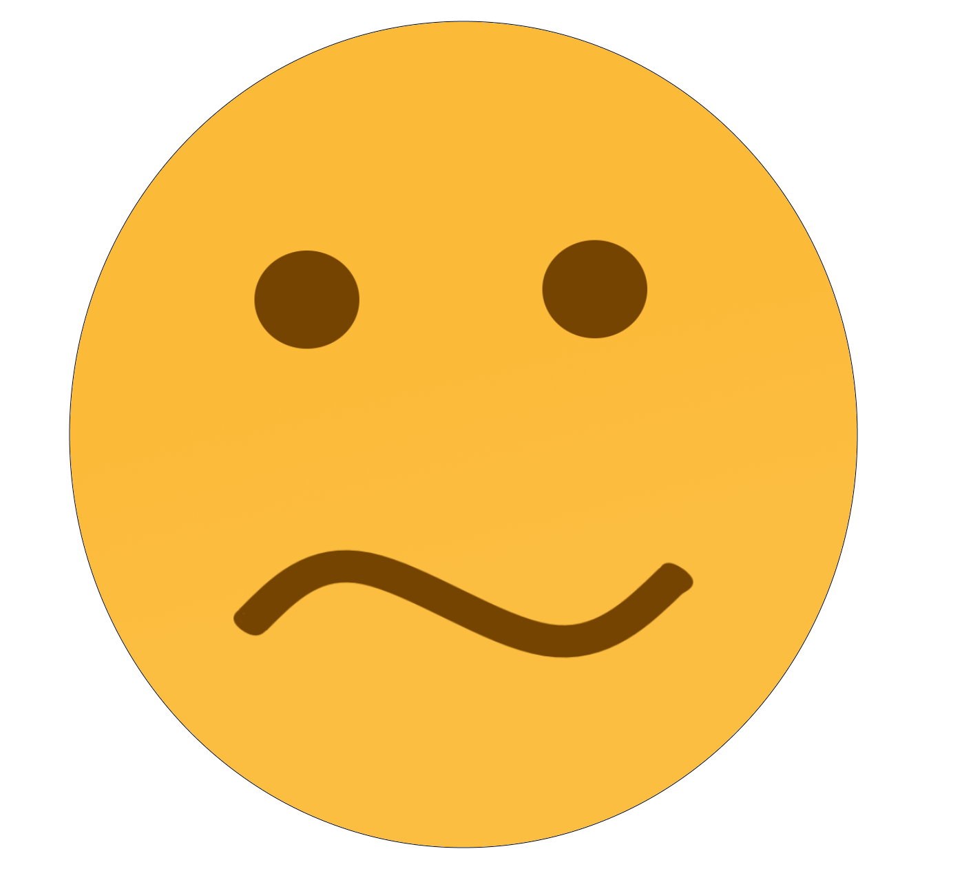 Yellow Face Emoji Png Image (orange, black)