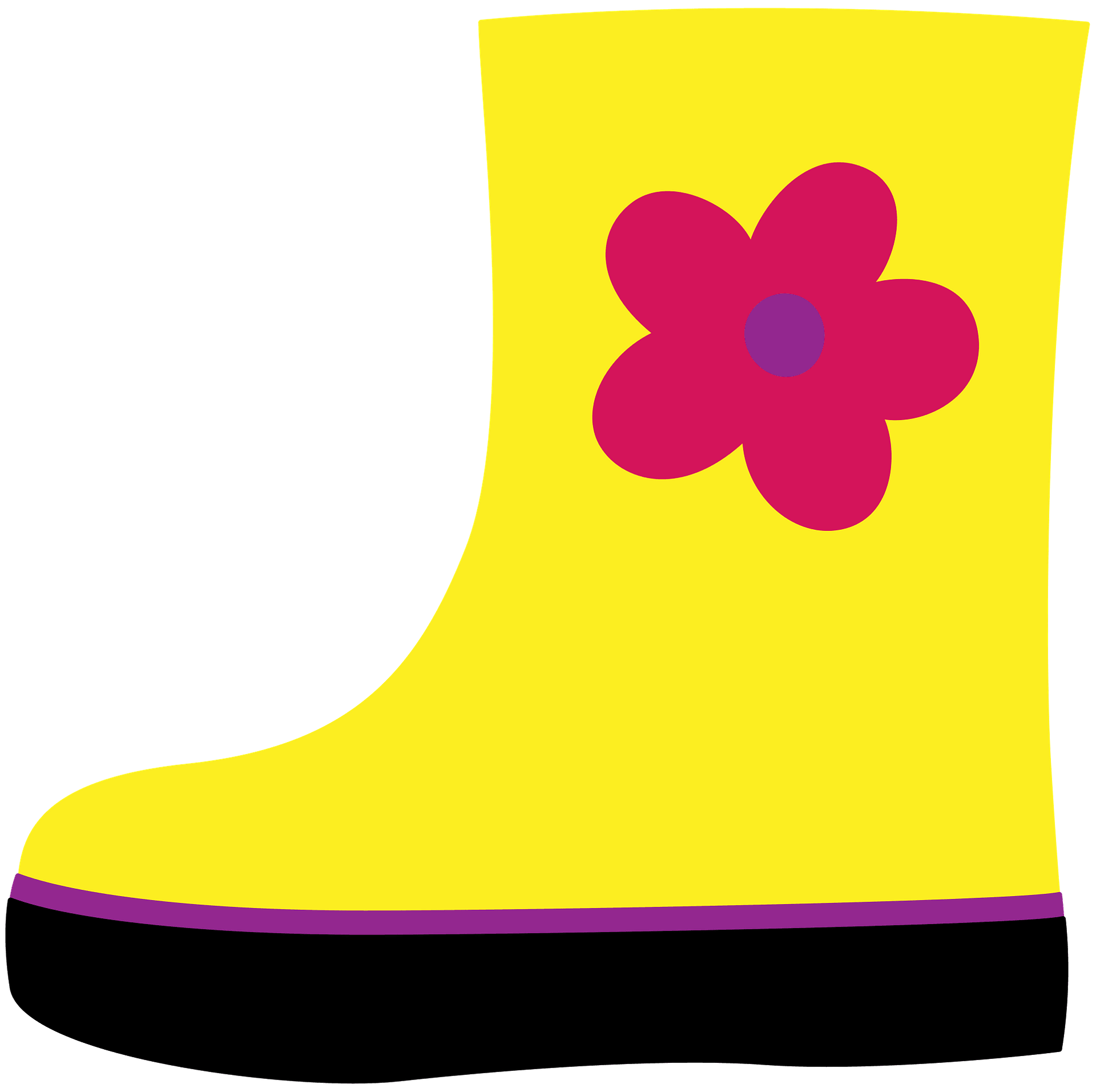 Yellow Rain Boots Png Free Image (purple, black, gray, yellow)