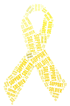 Yellow Ribbon Png Photo (black)