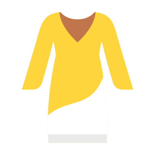 Yellow Dress Free Transparent Png Icon Download (lavender, black, gold, chocolate, white)