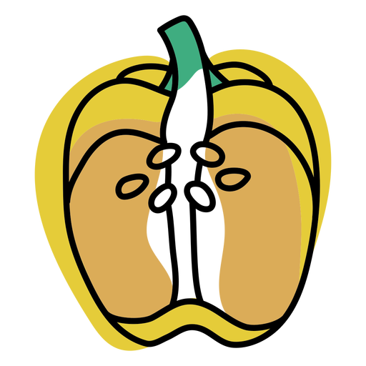 Yellow Pepper Png Hd (teal, black, salmon, gold)