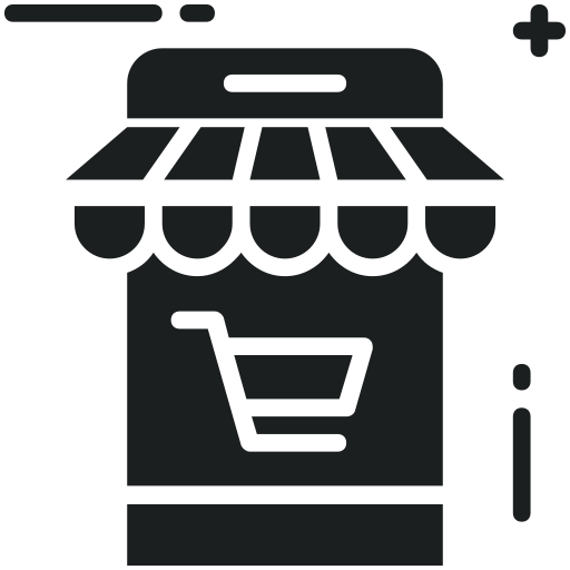 Cellphone Mobile Phone Mobile Shopping Mobile Store Shopping App Free Png Icon Download (black)