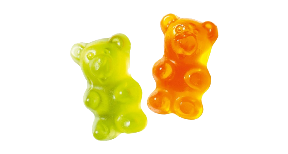 Jelly Candy Gummy Bear Png Image (white, gold)