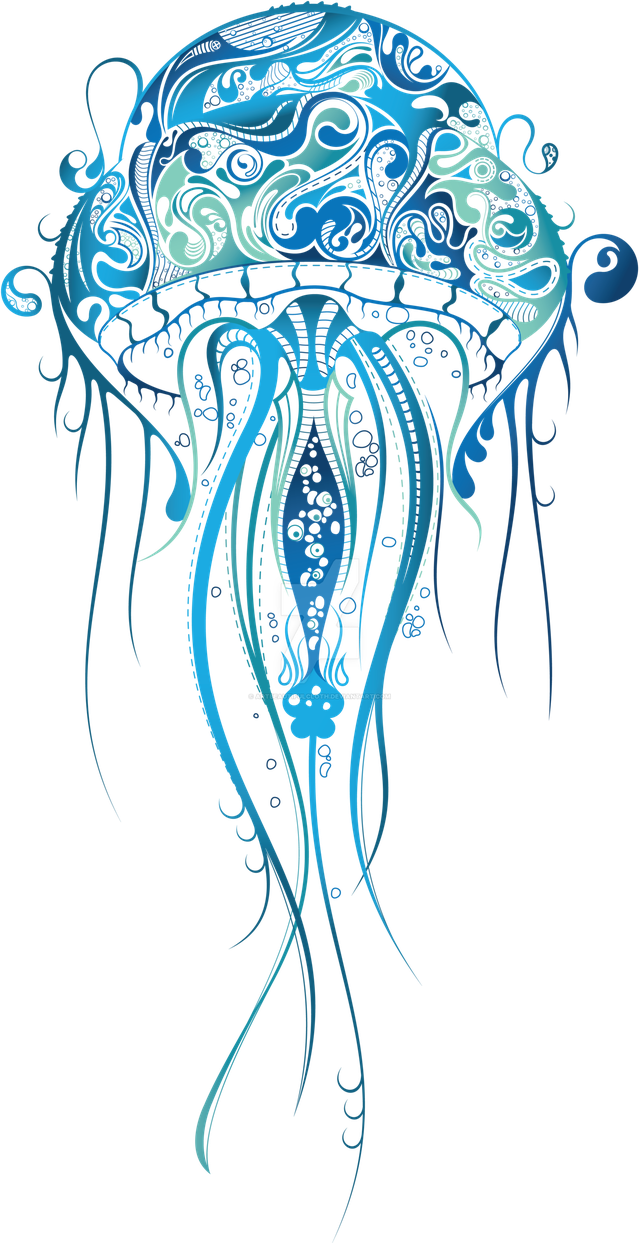 Jellyfish Png Clipart (black)