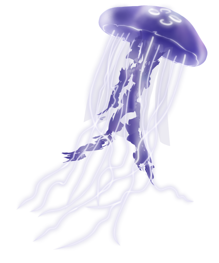 Jellyfish Png Hd Image (black, lavender, silver)