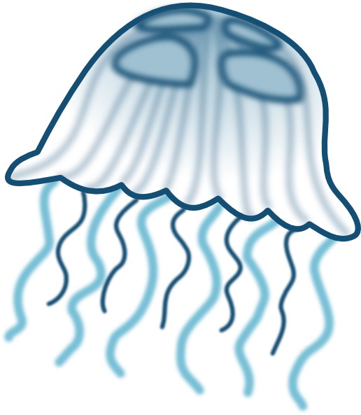 Jellyfish Png Photo (white, gray, silver)