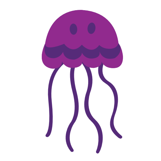 Jellyfish Png Transparent Image (white, purple, indigo)