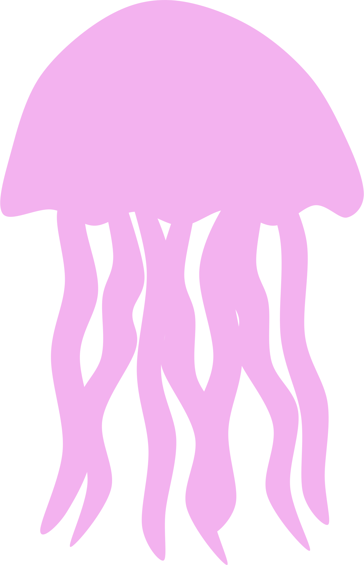 Jellyfish Png Transparent Picture (pink, black, plum)