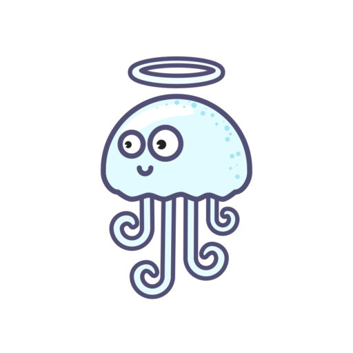 Jellyfish Free Png Icon Download (lavender, indigo, black, white, gray)