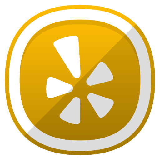 Yelp Icon Free Png Icon Download (white, black, lavender, orange, chocolate)