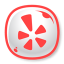 Yelp Socialnetwork  Free Png Icon Download (silver, chocolate, black, white)