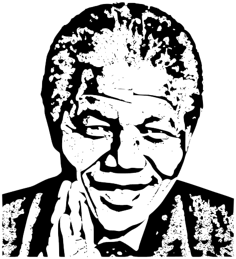 Nelson Mandela Png Transparent Image (white, black)